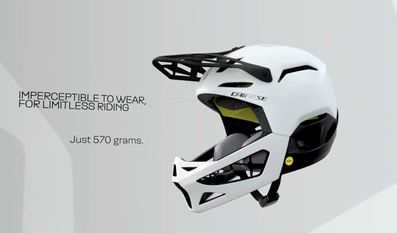 Lightest full face helmet illustration