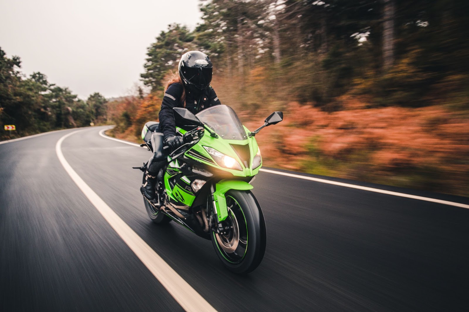 Motorcycle on the road