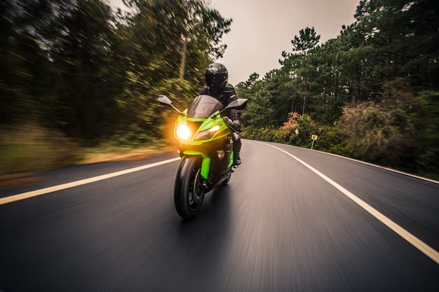 Man riding a motorcycle